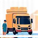 완성된 가구를 안전하게 배송 및 설치하는 모습 아이콘