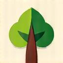 나뭇잎 모양의 FSC 인증 목재 아이콘