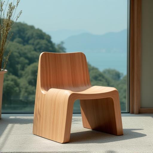 자연스러운 나무 질감의 제주 바람 컬렉션 의자