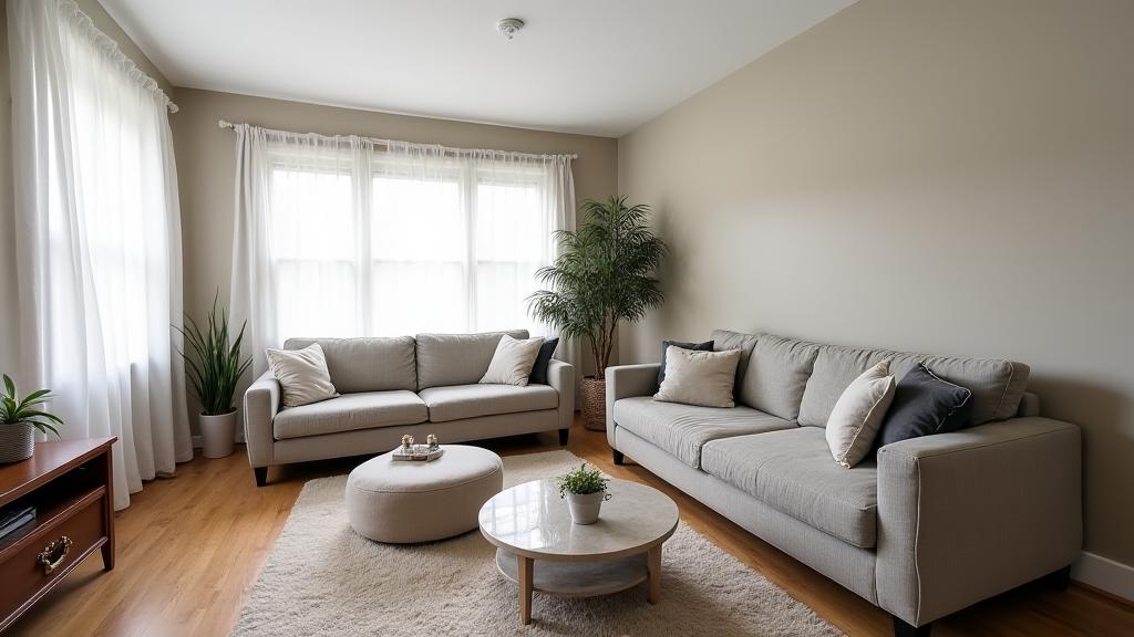 스타일링 전의 평범한 거실